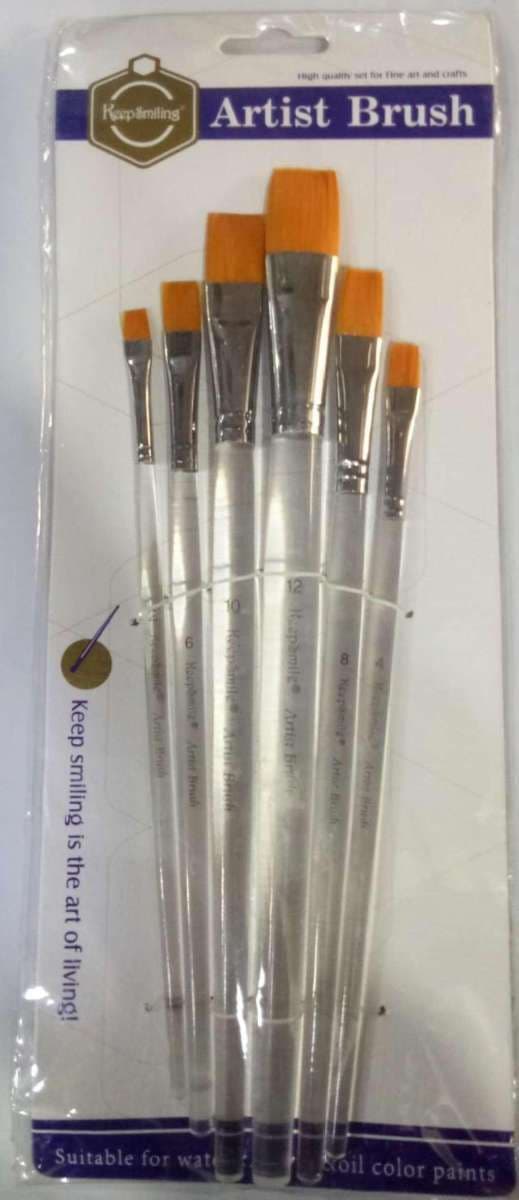 Crystal Flat 6 Pcs Brush Set