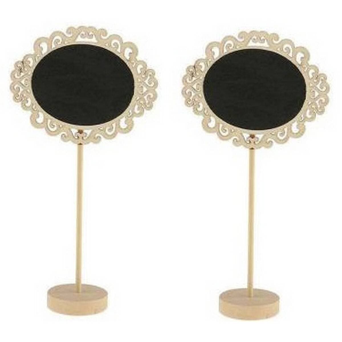 2 Pcs Oval Shape Chalkboard Message Board