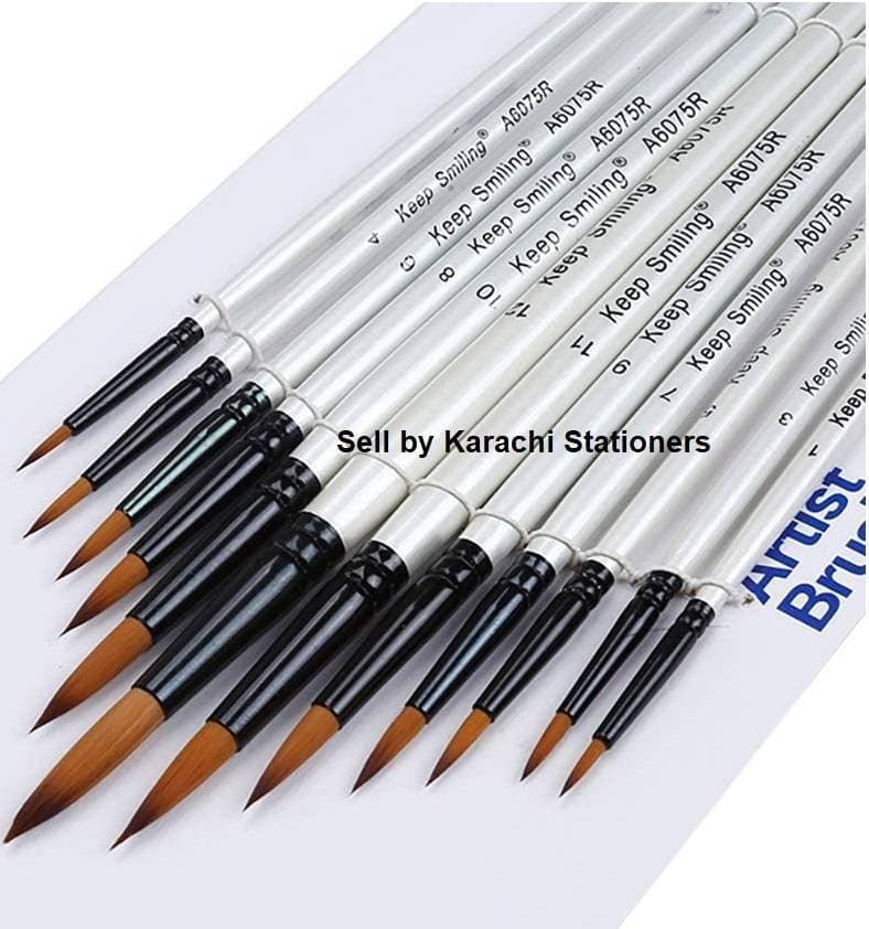 Keep Smiling A6075R 12 Pcs Drawing Paint Brush
