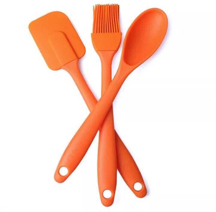 Set of 3 Silicone Baking & Cooking Spatula Tool