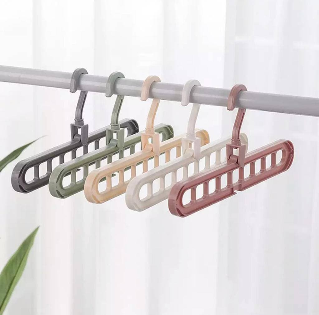 Pack of 5 - Multi port 360 Rotation Plastic Storage Clothes Hanger