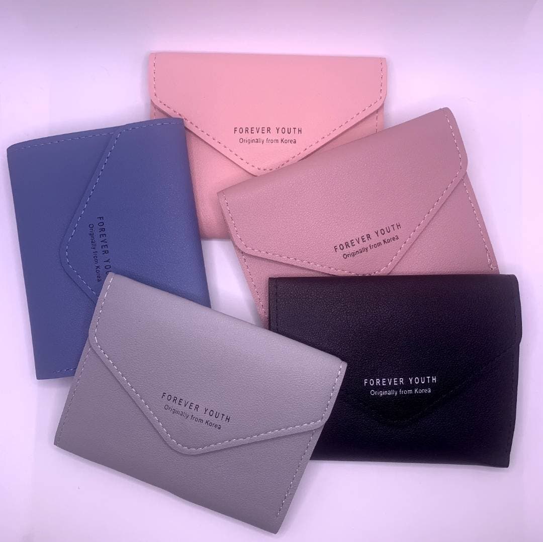 Trendy Korean Fashion Ladies Mini Trifold Clutch Card Holder Wallet