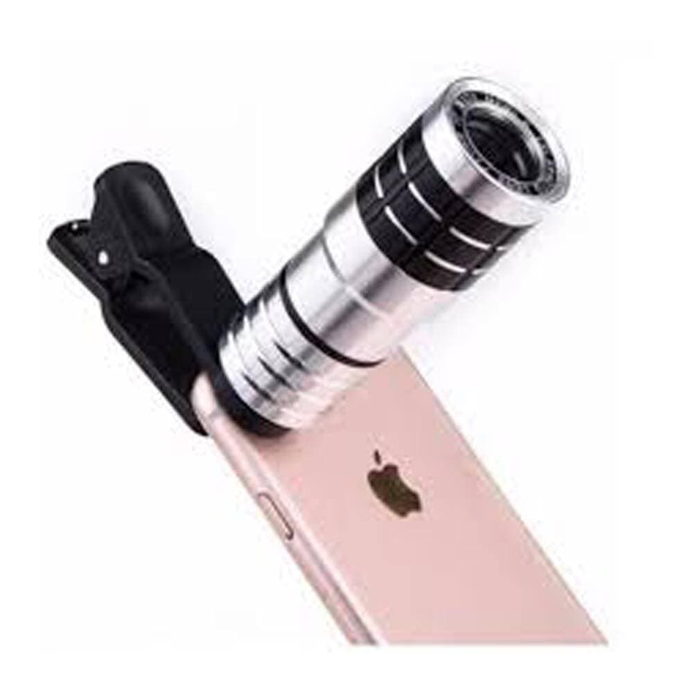 12X Metal Mobile Clip Lens - Silver