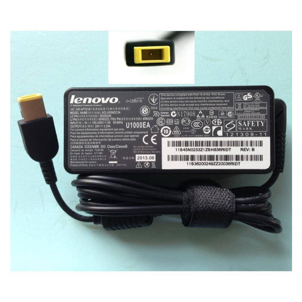 Lenovo Square Pin Laptop Charger 20V 3.25A 65W