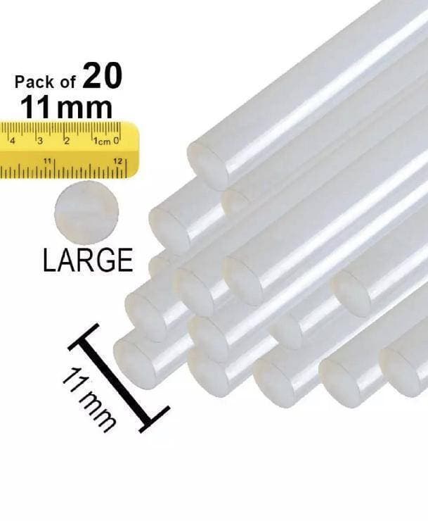 Pack of 20 - 11mm Large Glue Sticks