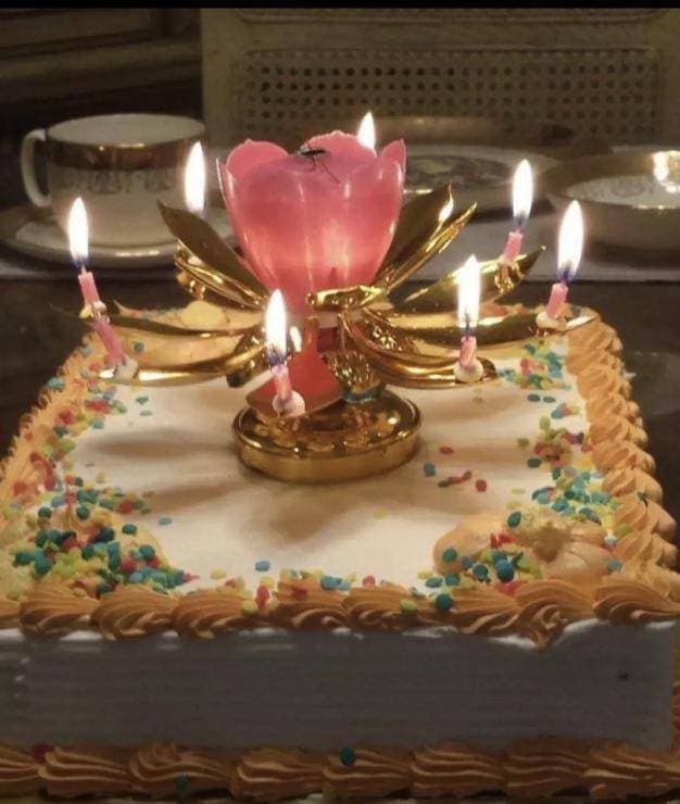 Flower Musical Cake Candle – Cake Decor - Party