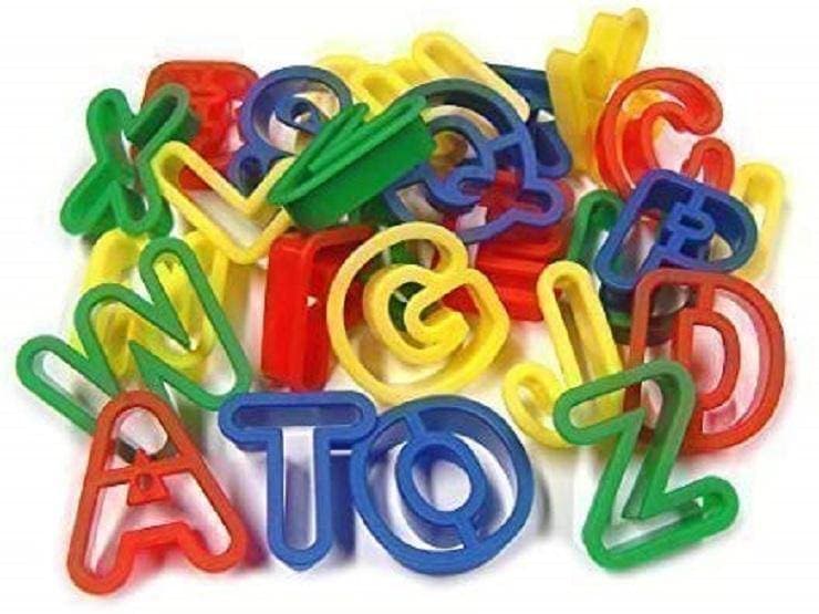 Pack of 26 A-Z Alphabet Letters ABC Play Dough Tools