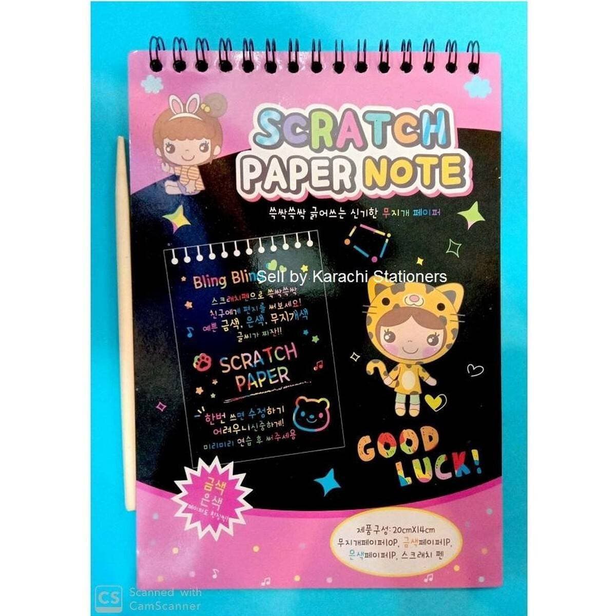 A6 Medium Scratch Note Pad Scratch Book Size 20Cmx14Cm