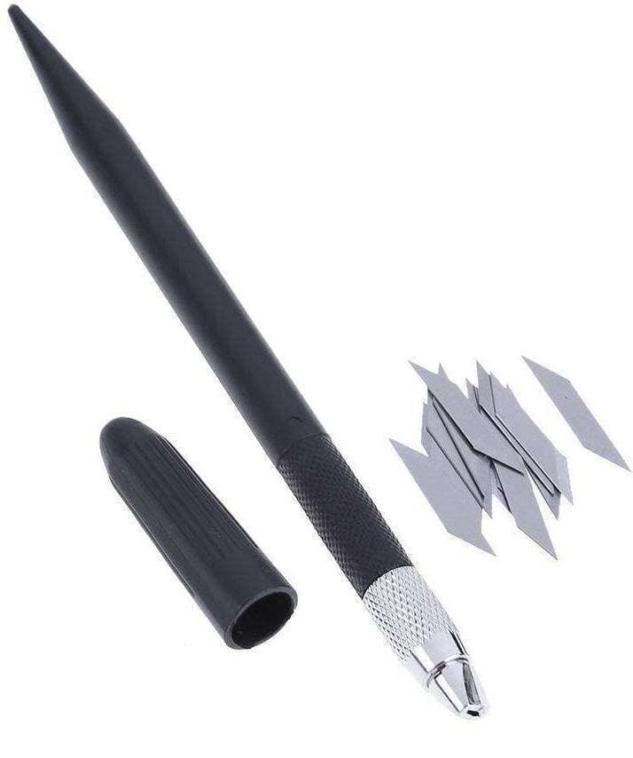 Easy Grip - Pen Cutter Pen Knife Hobby Knife For Art & Craft - Black
