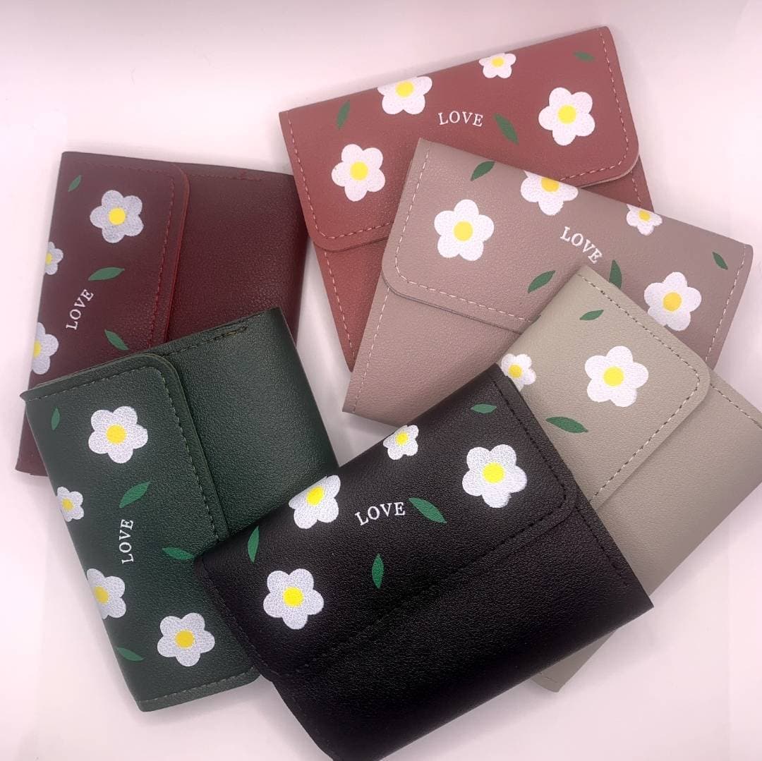 Small Trendy Korean Fashion Mini Trifold Clutch Card Holder Wallet