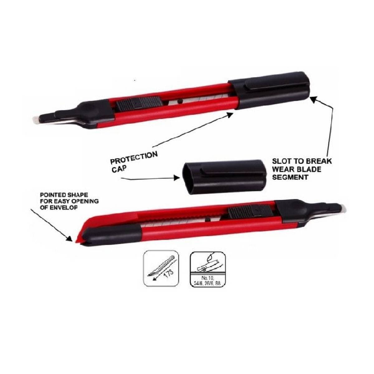 Envelope Opener & Staple Remover-Red