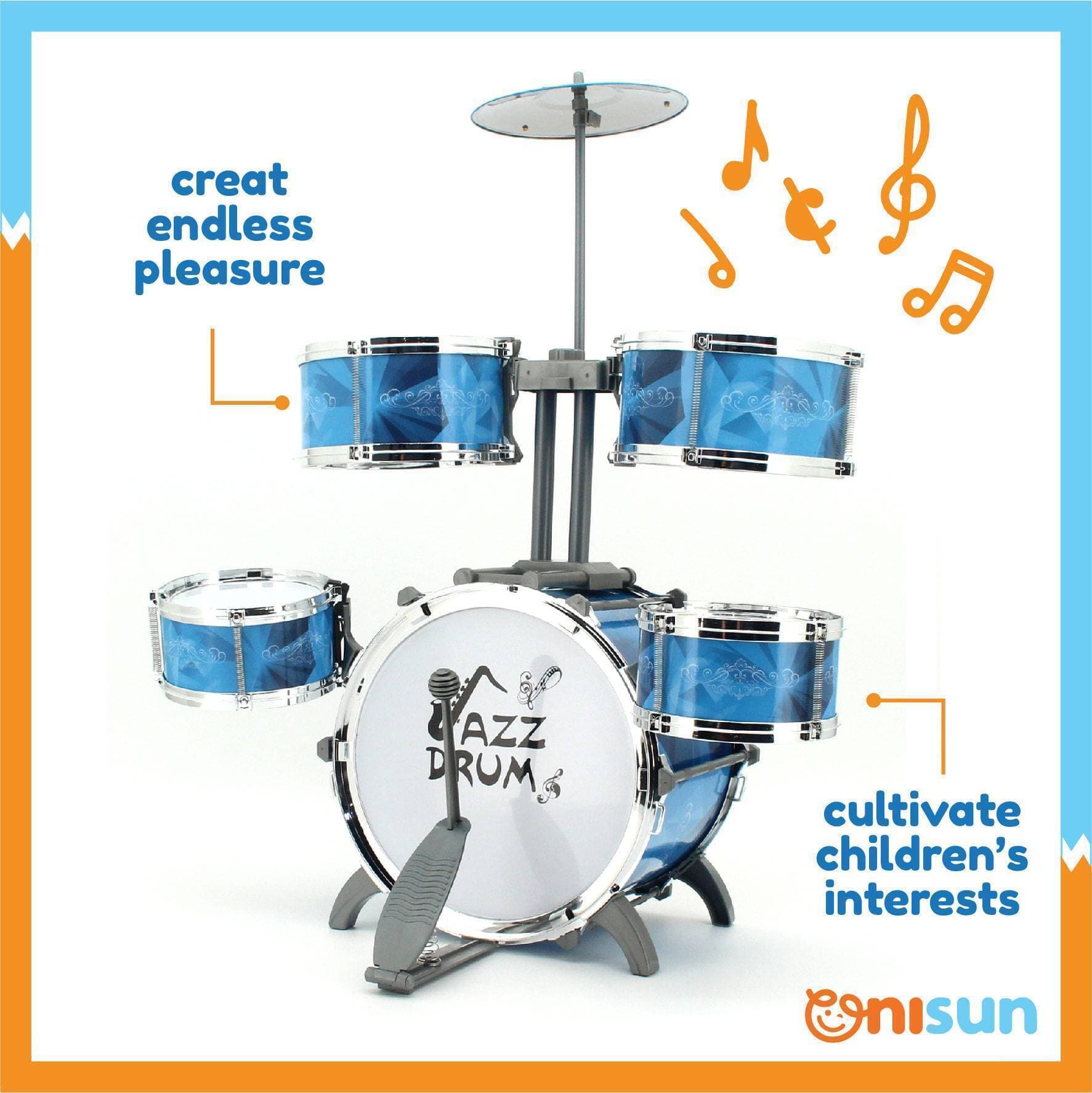 Rock Jazz Drum Set For Kids.Mini Drum Set