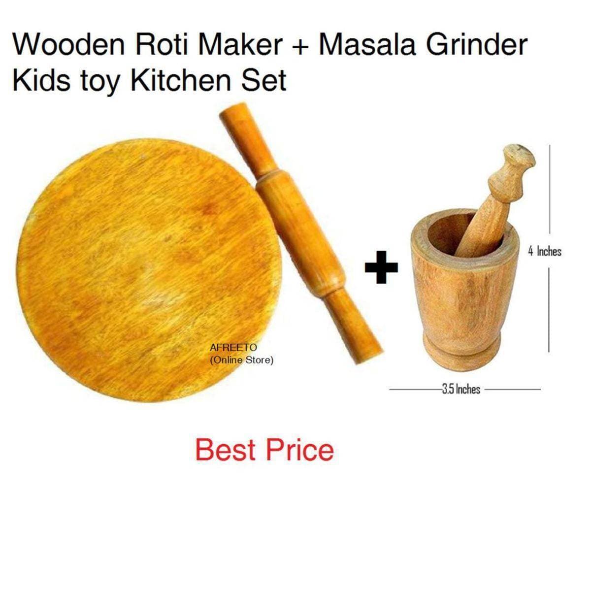 Mini Roti Maker Small Chakla Belan With Masala Grinfer Wooden Rolling Pin