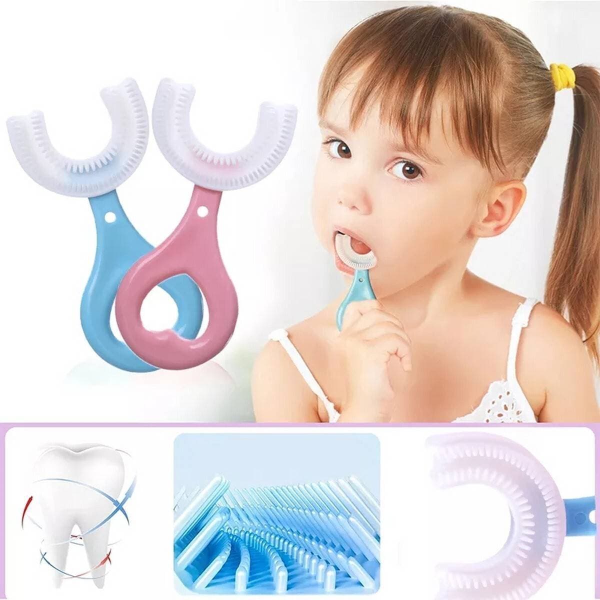 U-Shaped Toothbrush Kids Toddler Toothbrush For Age 2-6