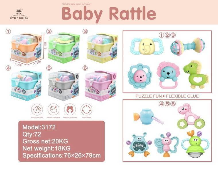 Little Baby Rattle Set For New Born Baby Toy