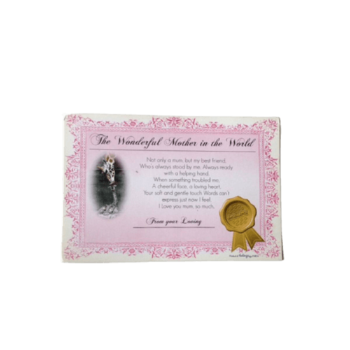 Certificate - Greeting Card For Best Mother Birthday - Mother'S Day - Fgl52