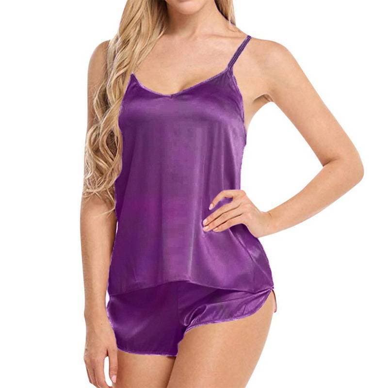 Bihaam 2 PCS Silk Short & Camisole For Women - BI-002