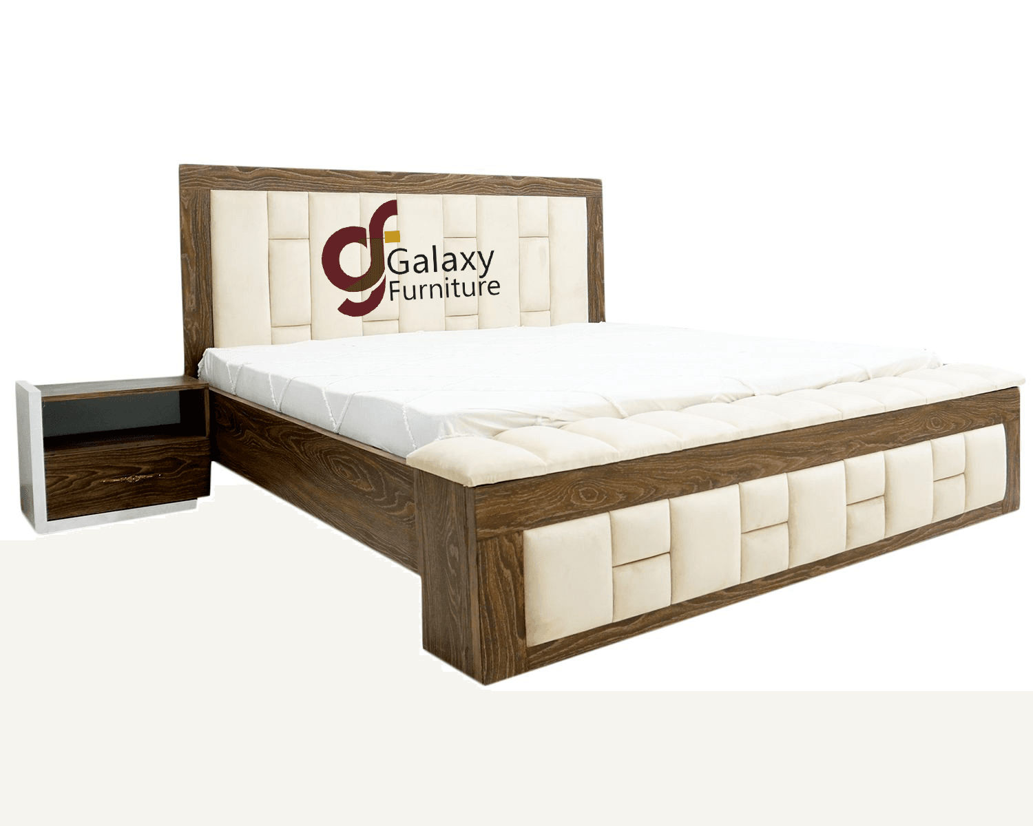 Titanic Stylish Double Bed With Side Tables