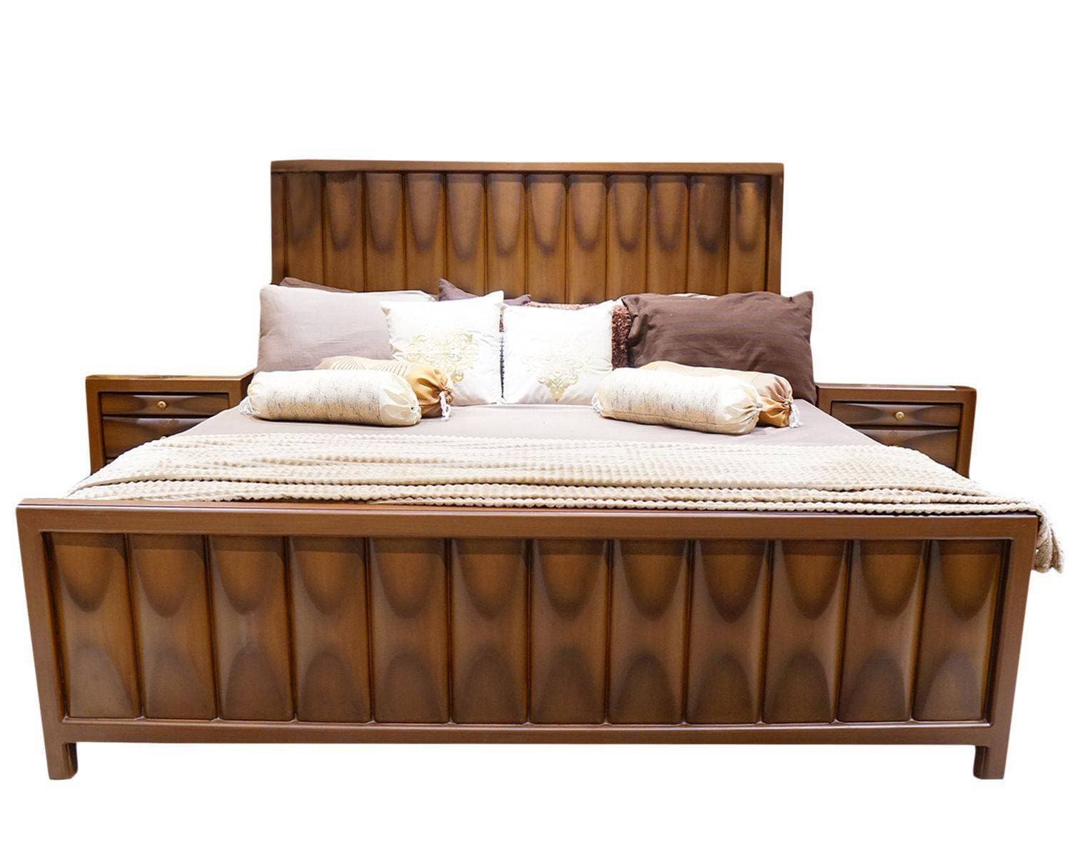 Belgium Stylish Double Bed With Side Tables