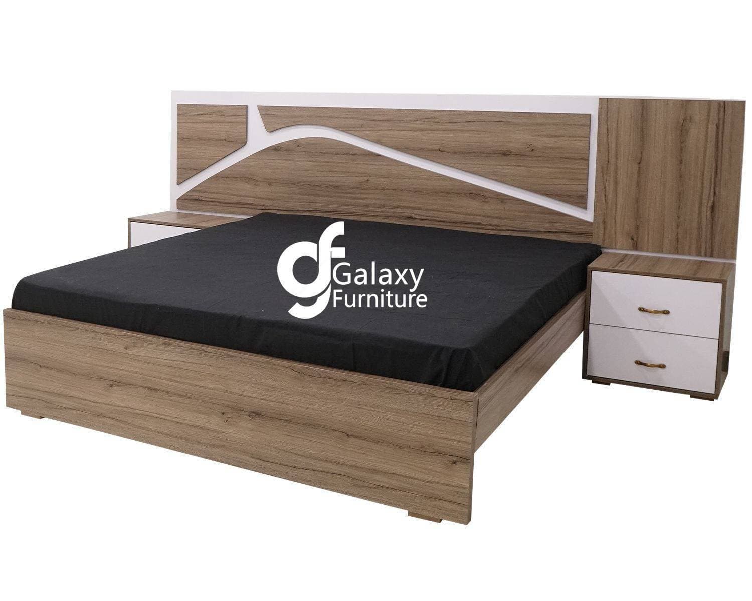 Gabroo Stylish  Double Bed With Side Table