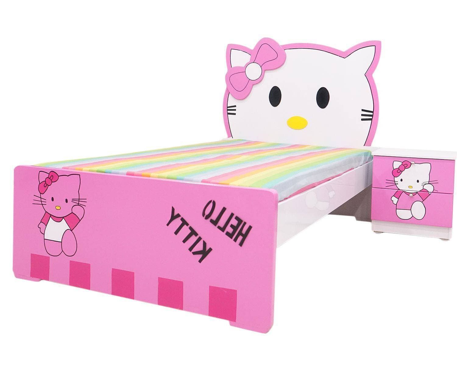 Hello Kitty Kids Bed With Side Table