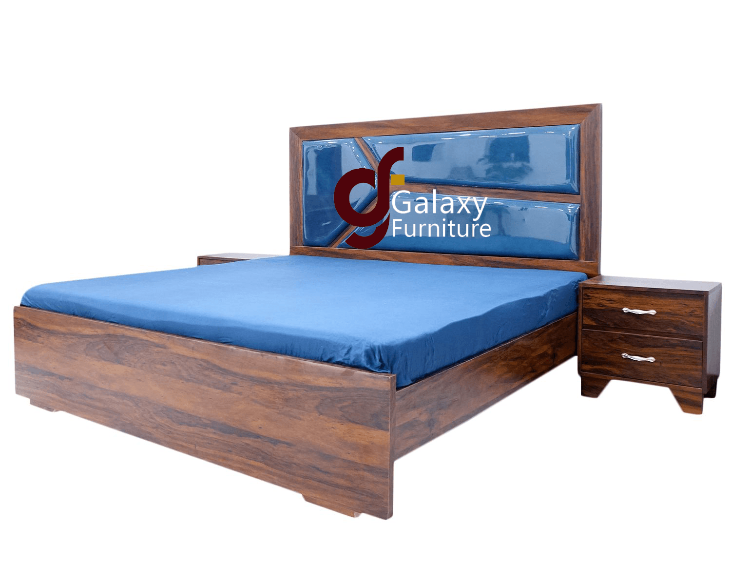 Stylish Kishmish Double Bed With Side Table