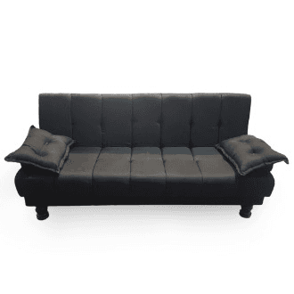 Black Sofa Cum Bed Fabric Imported Black Jute Length 6 Ft And Height 18 Inches From Ground