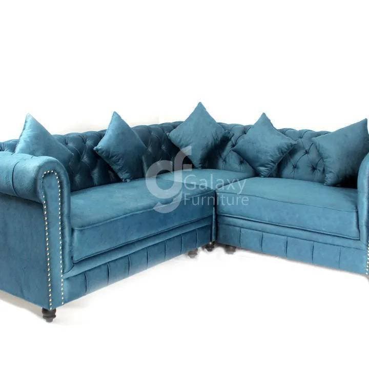 Galaxy L-Shape Sofa Moline 5 Seater Full Tufted