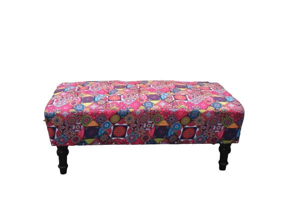 Puffy Bench 44 Inches Deep Tufted Style Elegant Stitching 18 Inches