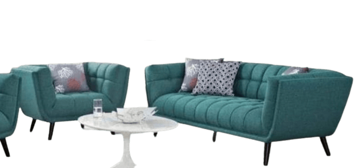 Green Square Style Sofa 5 Seater Diamond Supreme