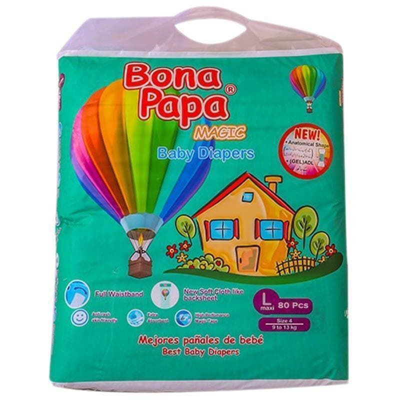 Bona Papa Diapers Size No 4 Large 9-13KG - Pack of 80 Pcs