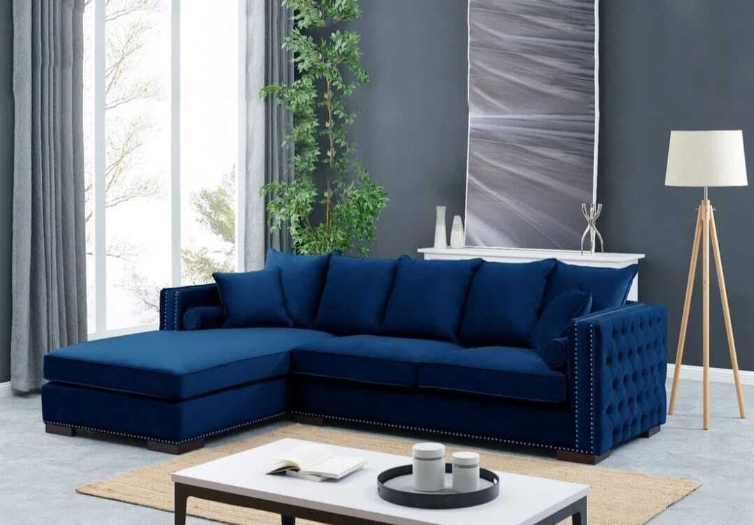 L-Shape Sofa Moline 5 Seater Full Tufted