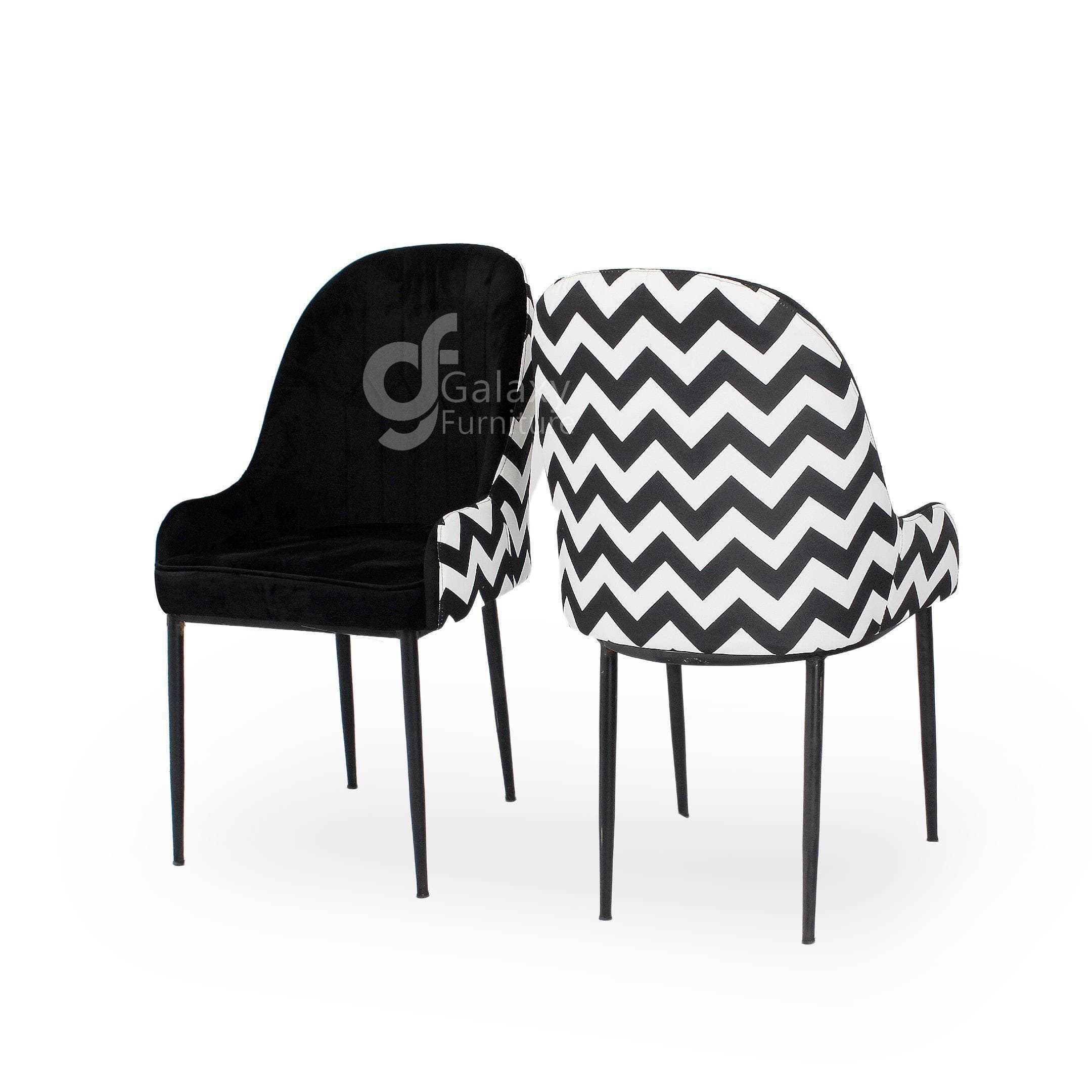 Fabric Designers And Comfortable Black And White Colors Chairs