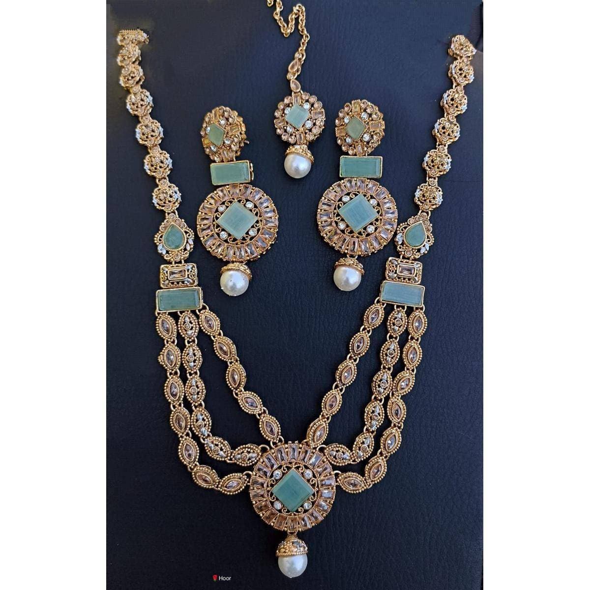 Egyption Long Mala/Earing with Tikka set For Women
