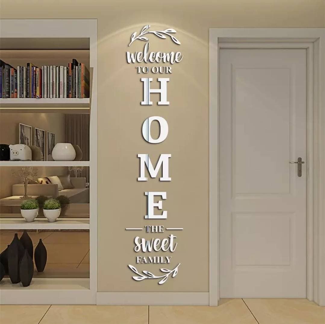 3d Mirror Decoration Wall Stickers English Letters Home Family