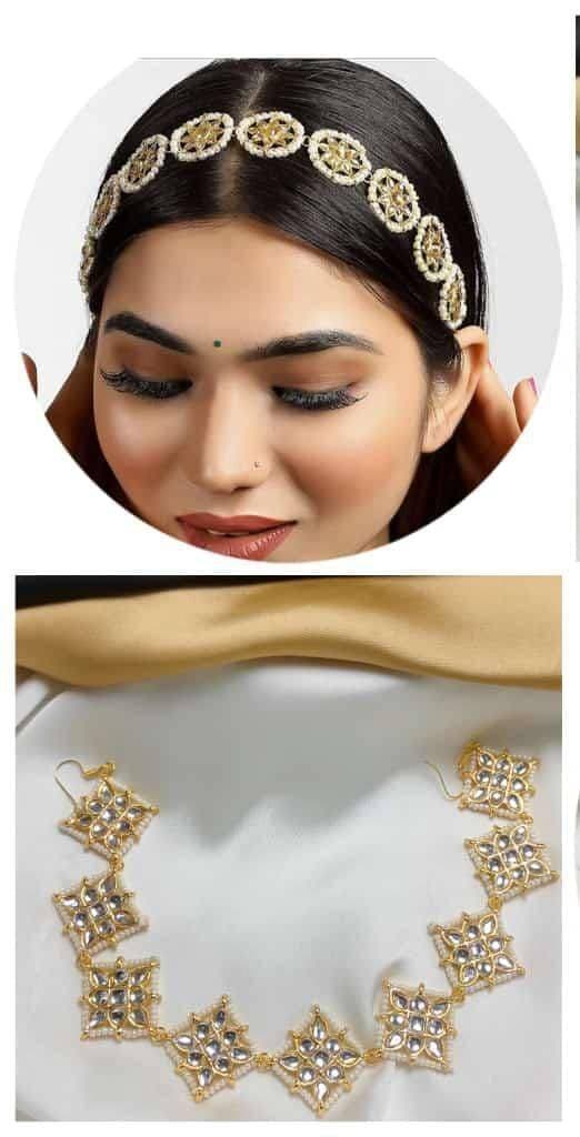 Fashionable Beautiful Golden Matha Patti for Women