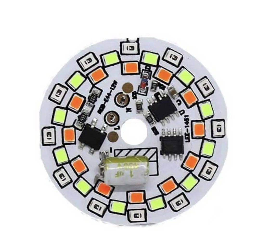 (Pack of 2) RGB 12W LED Chip 220V Direct 7 Color Changing LED Bulb Raw Material