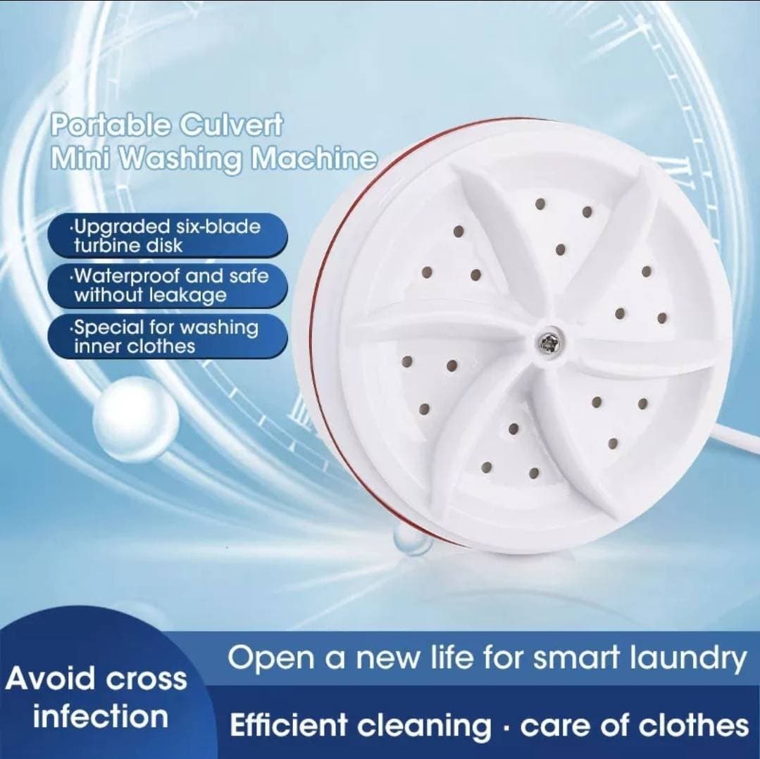 Mini USB Rotating Washing Machine Turbine
