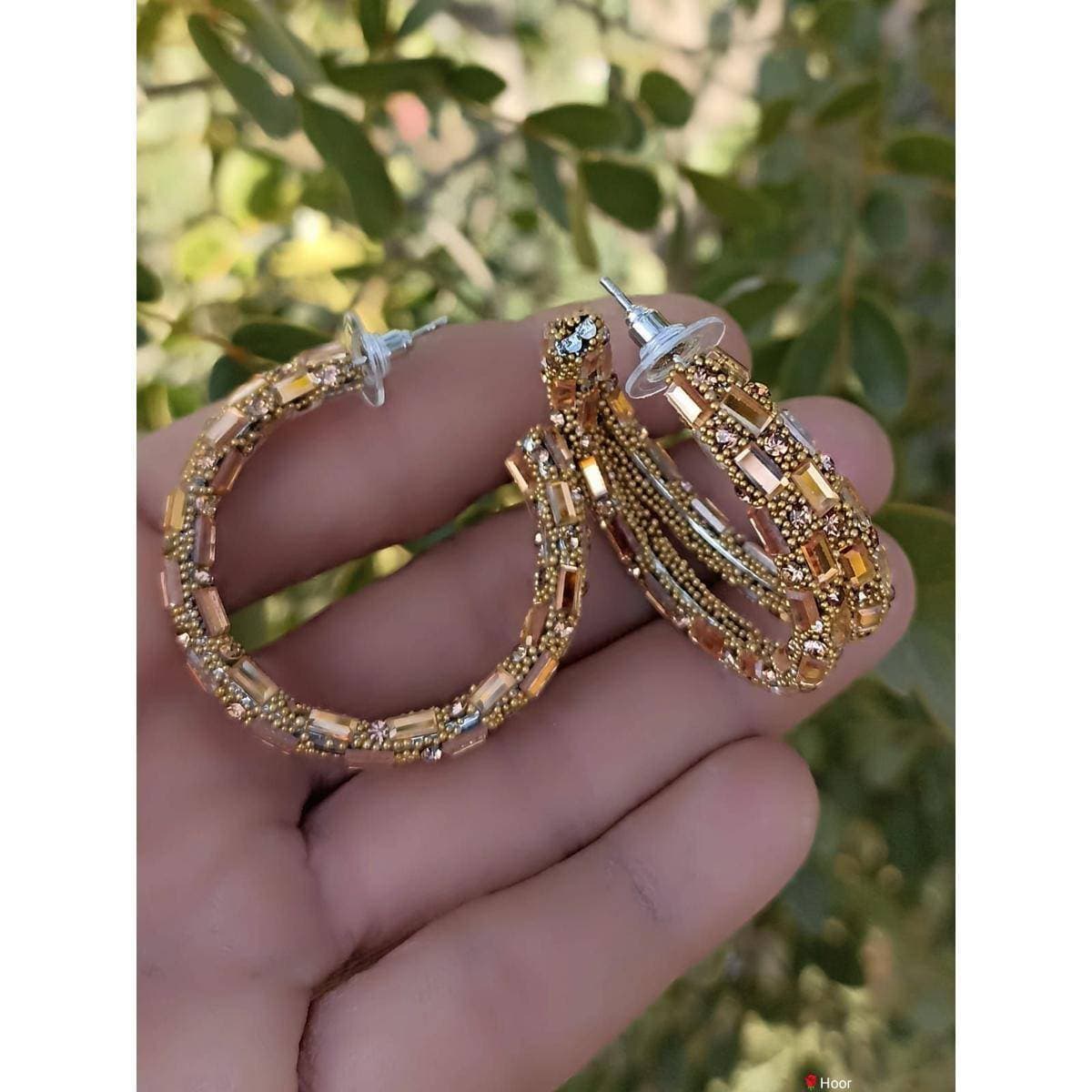 Beautiful Design Fashionable Bali Hoop Earring - 1 Pair