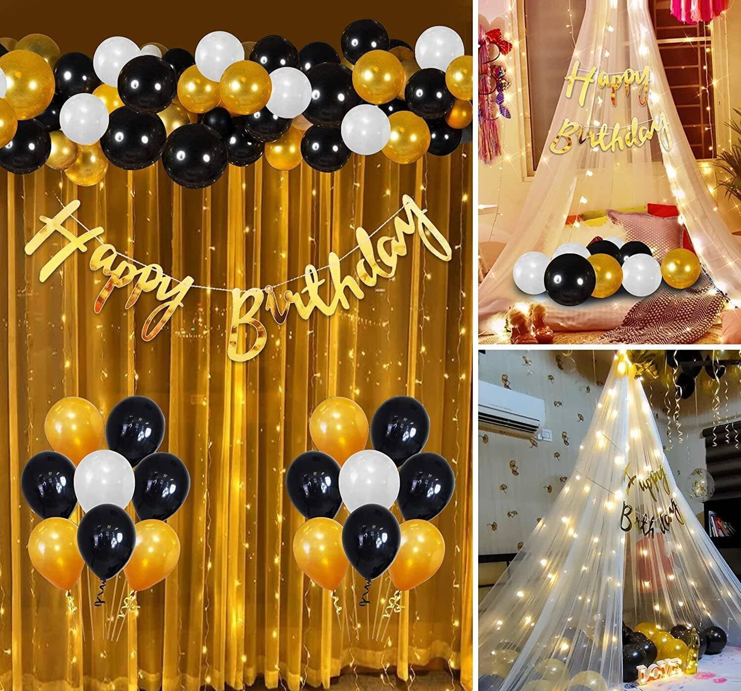 Rose Gold Birthday Decoration Balloons Set