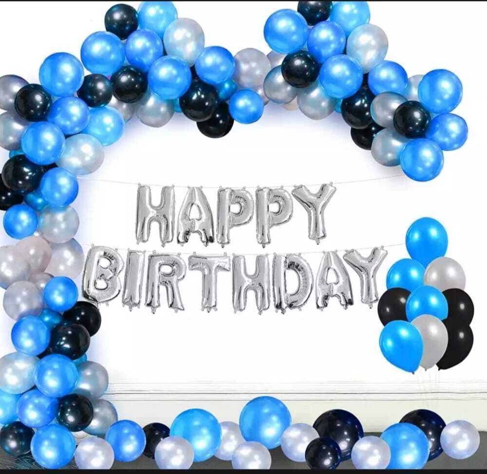 51 PCS Happy Birthday Foil Metallic Balloons Set