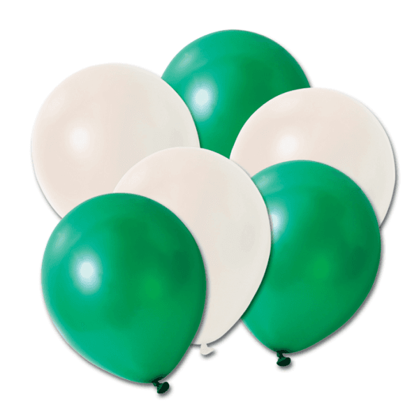 Green And White Theme Pack Of 50 Pcs Balloons Set