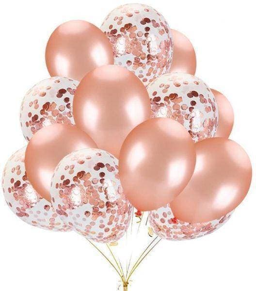 Rose Gold Balloons Home Decoration Set