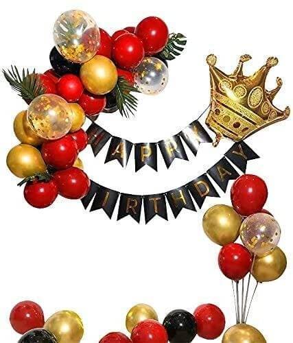 Decorations Red & Black Birthday Party Set