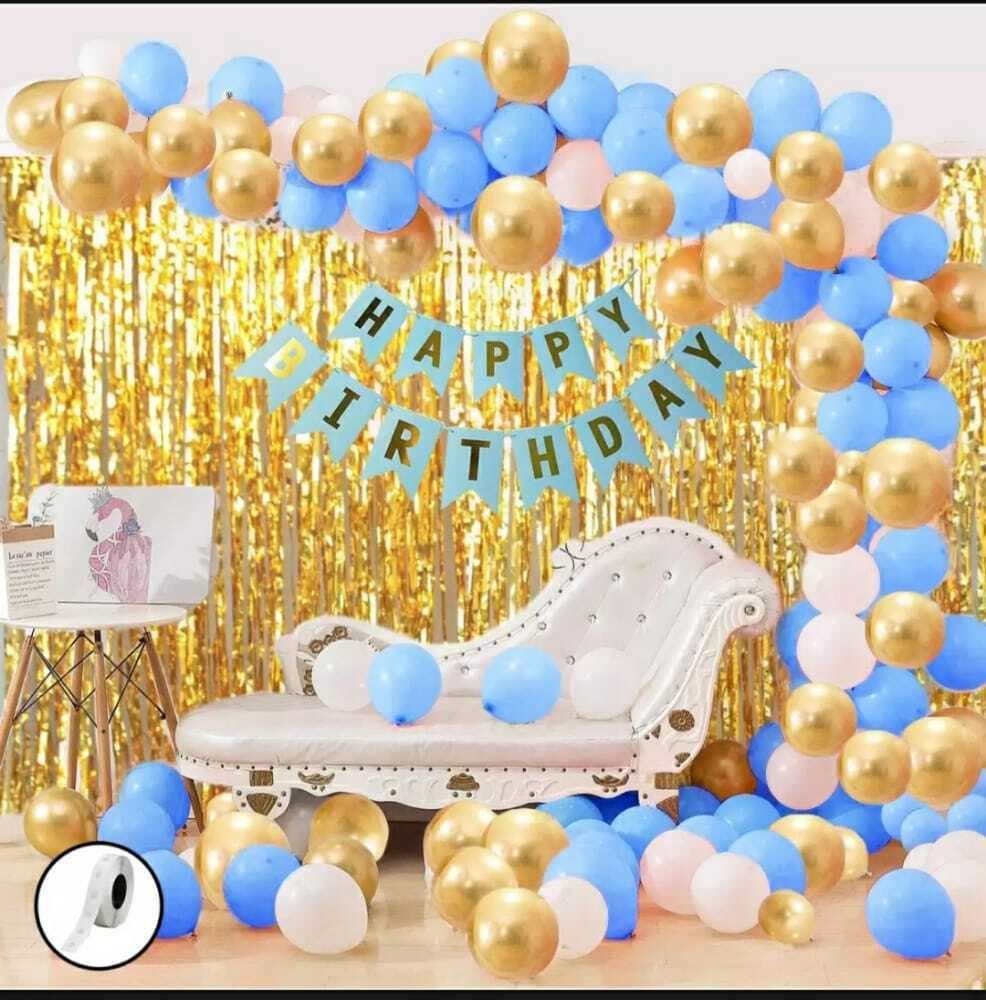32 Pcs Happy Birthday Foil Metallic Balloons Set
