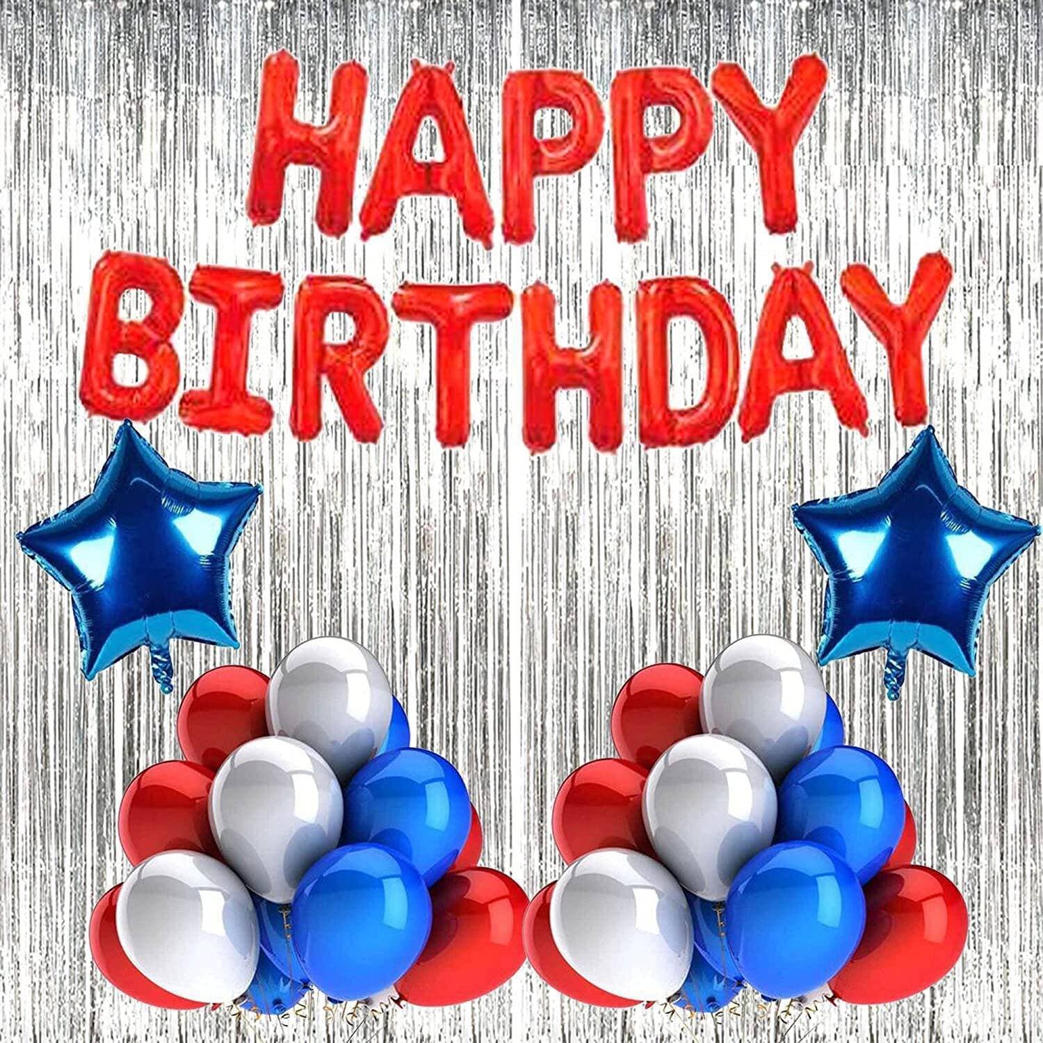 Spider Man Balloons Happy Birthday Theme Set