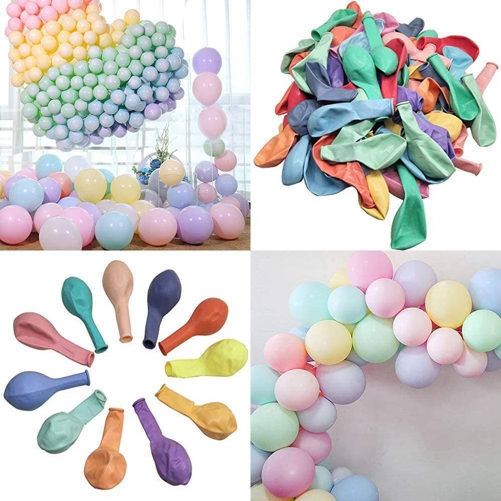 Multi Color 10 Pieces Set Premium Macron Balloons