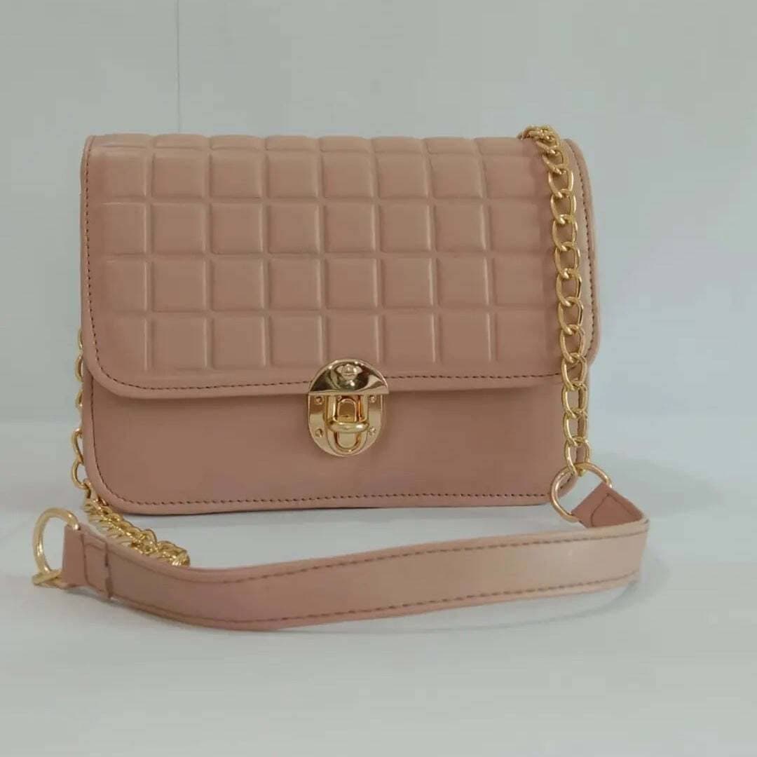 Crossbody With Chain Bag For Women - Pink