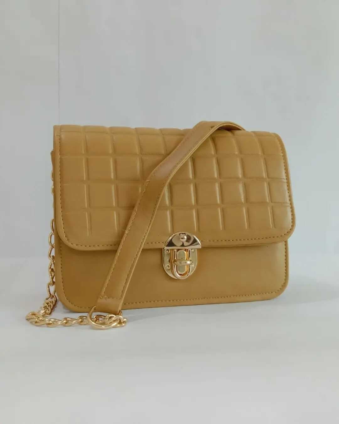 Crossbody With Chain Bag For Women - Yellow