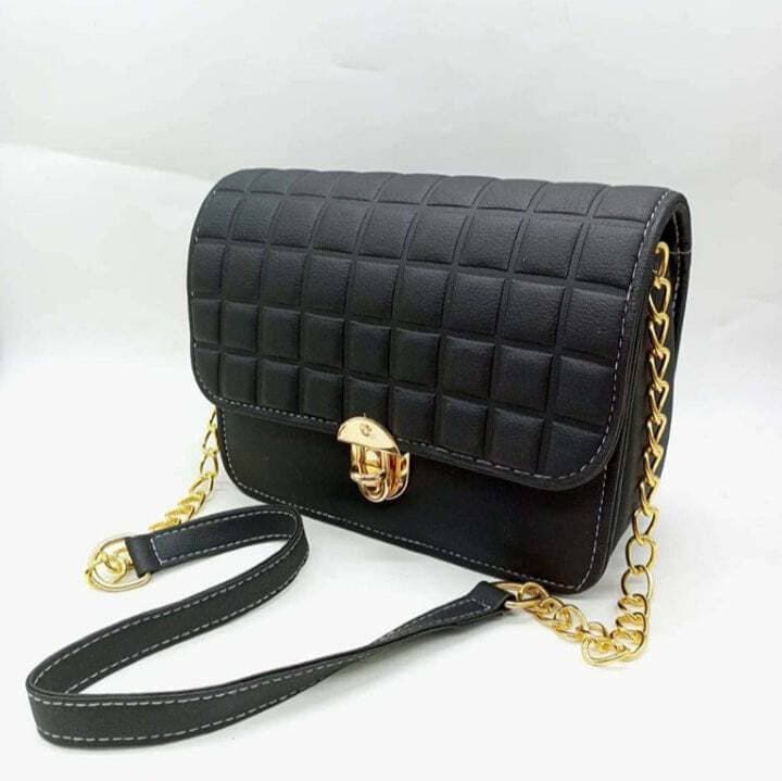 Crossbody With Chain Bag For Women - Black